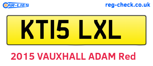 KT15LXL are the vehicle registration plates.