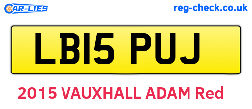 LB15PUJ are the vehicle registration plates.