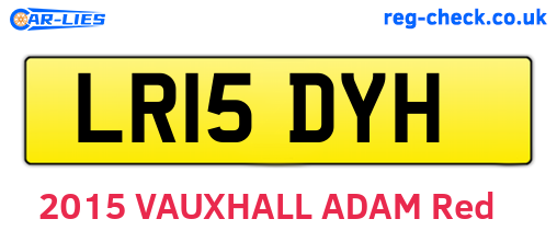 LR15DYH are the vehicle registration plates.