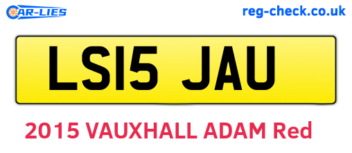 LS15JAU are the vehicle registration plates.