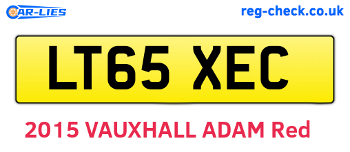 LT65XEC are the vehicle registration plates.
