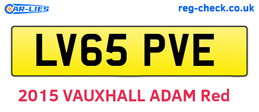 LV65PVE are the vehicle registration plates.
