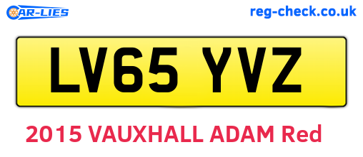 LV65YVZ are the vehicle registration plates.
