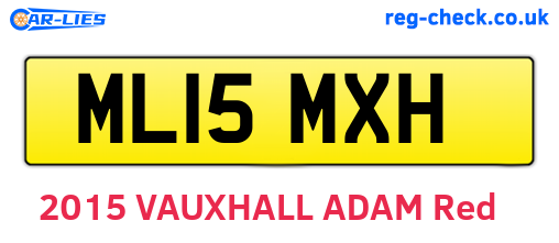ML15MXH are the vehicle registration plates.