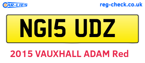 NG15UDZ are the vehicle registration plates.
