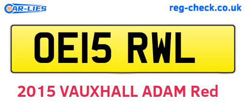 OE15RWL are the vehicle registration plates.