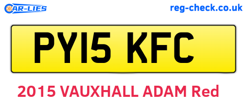 PY15KFC are the vehicle registration plates.