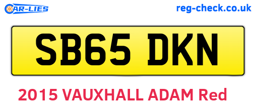 SB65DKN are the vehicle registration plates.