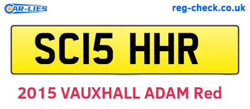 SC15HHR are the vehicle registration plates.