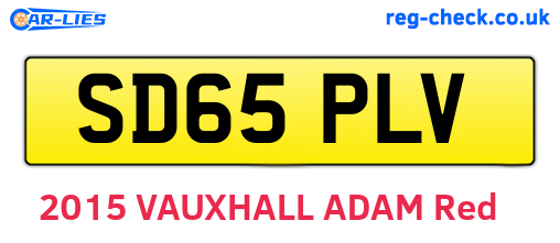 SD65PLV are the vehicle registration plates.