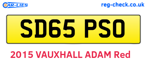 SD65PSO are the vehicle registration plates.