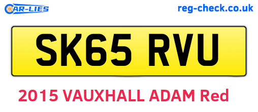 SK65RVU are the vehicle registration plates.