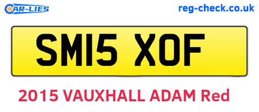SM15XOF are the vehicle registration plates.