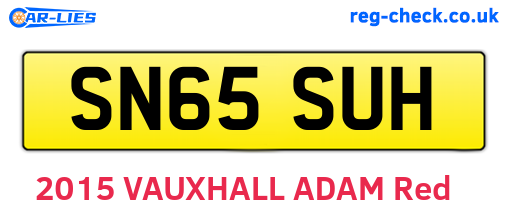 SN65SUH are the vehicle registration plates.