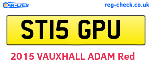 ST15GPU are the vehicle registration plates.