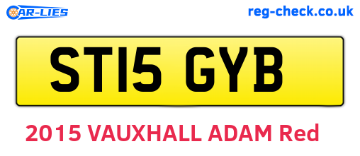 ST15GYB are the vehicle registration plates.