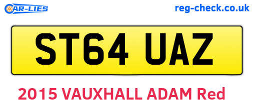 ST64UAZ are the vehicle registration plates.