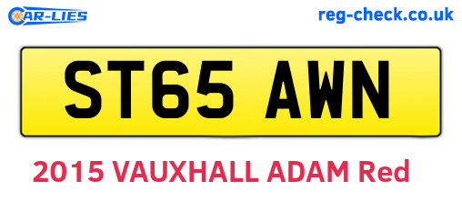 ST65AWN are the vehicle registration plates.
