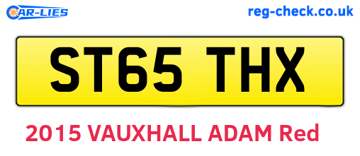 ST65THX are the vehicle registration plates.