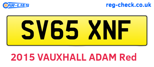 SV65XNF are the vehicle registration plates.