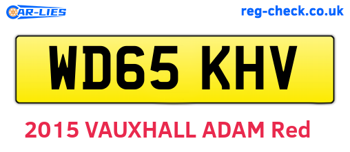 WD65KHV are the vehicle registration plates.