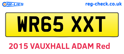 WR65XXT are the vehicle registration plates.