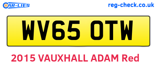 WV65OTW are the vehicle registration plates.
