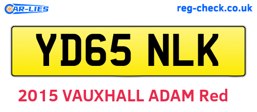 YD65NLK are the vehicle registration plates.