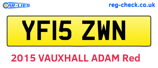YF15ZWN are the vehicle registration plates.