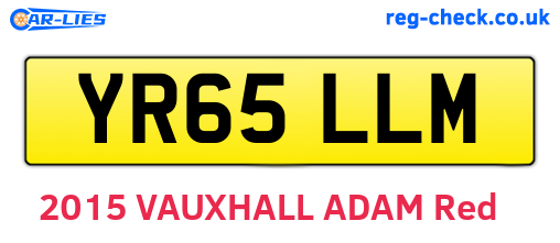 YR65LLM are the vehicle registration plates.