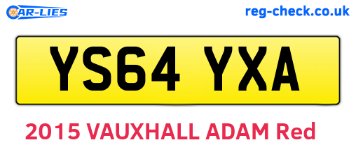 YS64YXA are the vehicle registration plates.