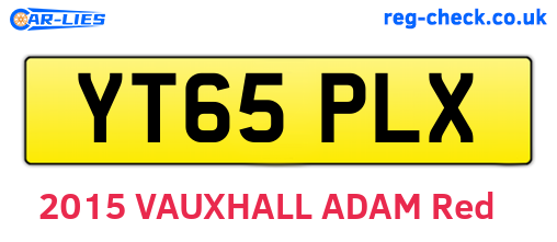 YT65PLX are the vehicle registration plates.