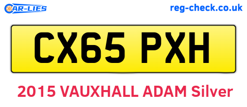 CX65PXH are the vehicle registration plates.