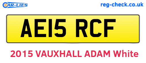 AE15RCF are the vehicle registration plates.