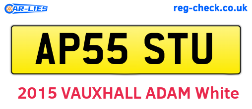 AP55STU are the vehicle registration plates.