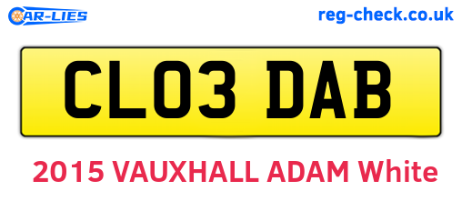 CL03DAB are the vehicle registration plates.