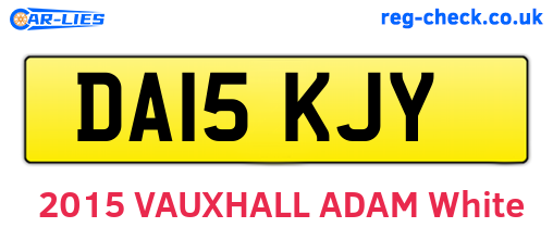DA15KJY are the vehicle registration plates.