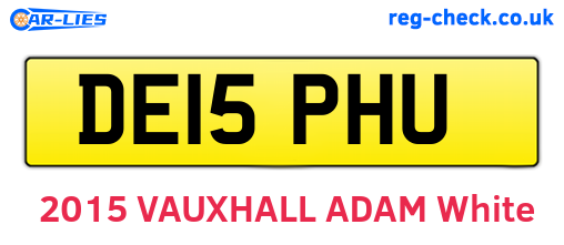 DE15PHU are the vehicle registration plates.