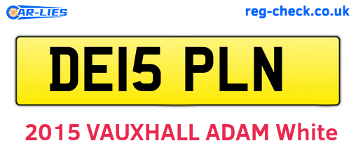 DE15PLN are the vehicle registration plates.