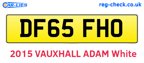DF65FHO are the vehicle registration plates.