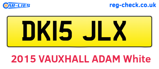 DK15JLX are the vehicle registration plates.