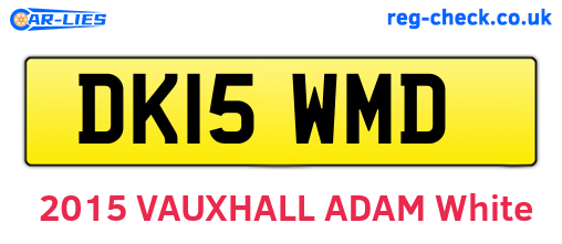 DK15WMD are the vehicle registration plates.