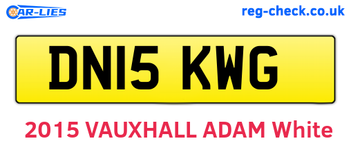 DN15KWG are the vehicle registration plates.