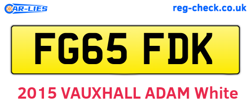 FG65FDK are the vehicle registration plates.