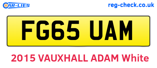 FG65UAM are the vehicle registration plates.