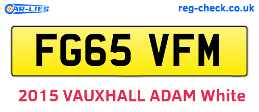 FG65VFM are the vehicle registration plates.