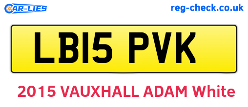 LB15PVK are the vehicle registration plates.