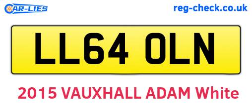LL64OLN are the vehicle registration plates.