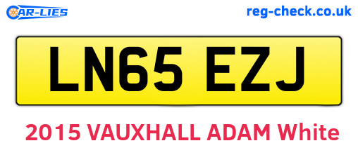LN65EZJ are the vehicle registration plates.