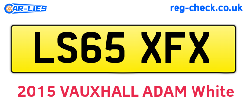 LS65XFX are the vehicle registration plates.